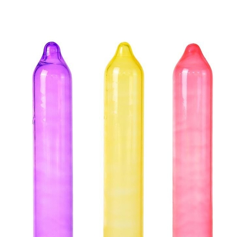 Презервативы ароматы мята банан и клубника Recare Color Fruit Flavour Condoms Holographic 3 штуки - 2