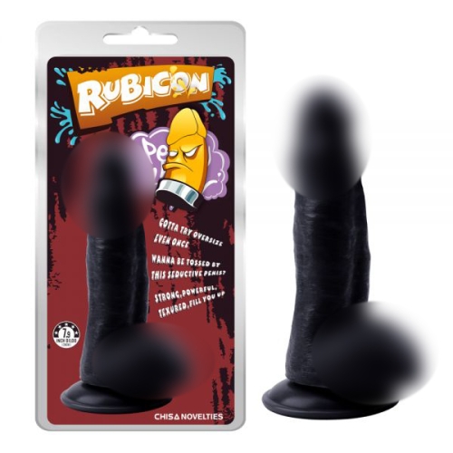 Фаллоимитатор реалистичный на присоске черного цвета Chisa Mighty Ravage - 1