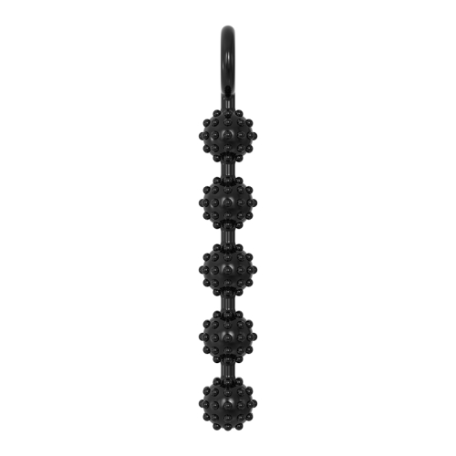 Анальные бусы шарообразной формы черные Meleon Magic Anal Beads - 4