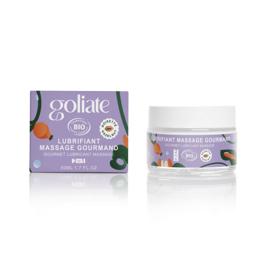 Масажна олія лубрикант з ароматом та смаком фундуку Goliate Couple Gourmand Noisette 50 мл - 1