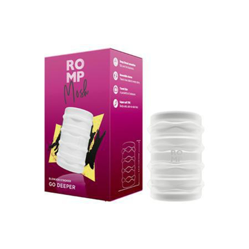 Мастурбатор нереалістичний двосторонній прозорого кольору Romp Mosh - 1