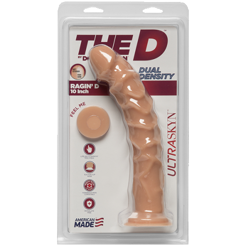 Фалоімітатор 22,5 см/4,6 см реалістичний на присоску Doc Johnson The D-Ragin D-10 Inch With Balls-ULTRASKYN - 3