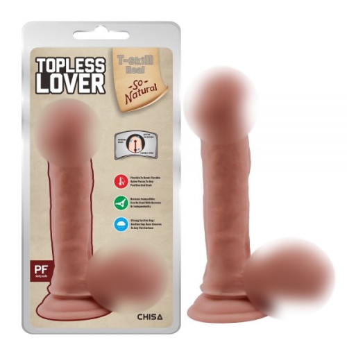 Фаллоимитатор реалистичный на присоске гелевый телесного цвета Chisa Topless Lover - 1