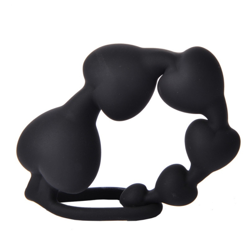 Анальный стимулятор в виде шариков силикон черного цвета Sexy desires Stick heart - 4