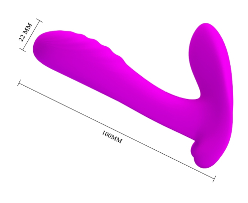 Вибратор со стимулятором клитора фиолетовый PRETTY LOVE Remote Control Massager - 7