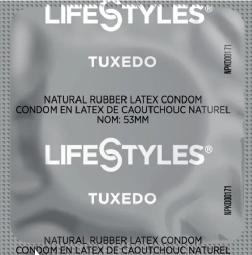 Презерватив чорний 1 шт LIFESTYLES Tuxedo Black - 3