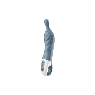 Вібратор силіконовий для стимуляції зони G сірий Satisfyer A-Mazing 2