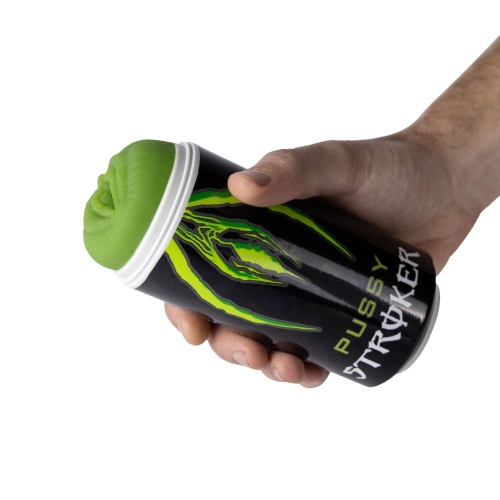 Мастурбатор вагина монстра в виде банки энергетика зеленого цвета Alive Pussy Stroker Monster - 4