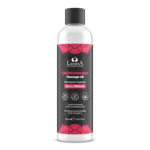 Масажне масло з ароматом малинового гібіскусу Intimateline Quintessence Raspberry Hibiscus 150мл - 1