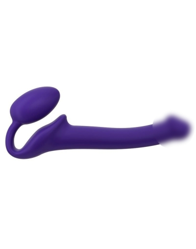 Страпон силиконовый гибкий безременой со стимуляцией клитора и точки G Strap-On-Me Violet S - 1