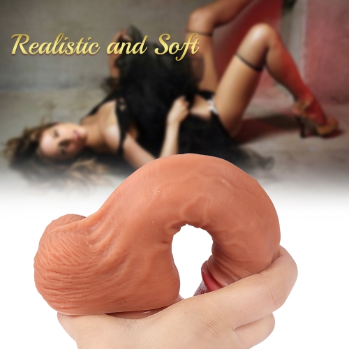 Фаллоимитатор 15 см/3,8 см реалистик гибкий с яичками на присоске Kevin Realistic dildo виниловый - 5