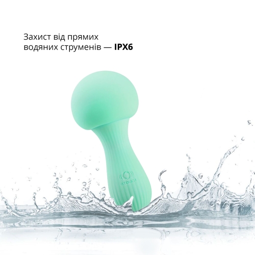 Чудовий вібромасажер для клітора та ерогенних зон блакитний Otouch MUSHROOM - 5
