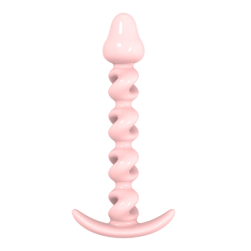 Анальна пробка ребриста тілесна Meleon Flower Bud Butt Plug - 2