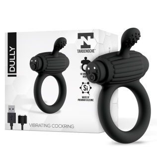 Эрекционное виброкольцо для члена силиконовое черного цвета Tardenoche Dully Vibrating