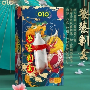Презерватив с усиками + шарик OLO Taotie Spiny condom 1 штука