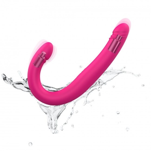 Вібратор-пульсатор двосторонній рожевий Dorcel ORGASMIC DOUBLE DO - 4