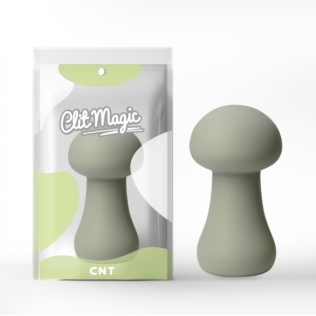 Вібратор для кліторальної стимуляції 3D Design Mushroom сіро-зелений