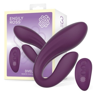 Вибратор для пар с пультом ДУ фиолетовый Engily Ross Divel Couples Toy Remote Control