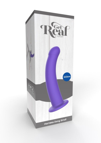 Насадка для страпона на присоске силиконовая фиолетовая Toy Joy Get Real Harness Dong размер М - 5