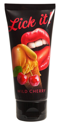 Лубрикант оральний зі смаком вишні на водній основі Lick-it Wild Cherry 100 мл - 1