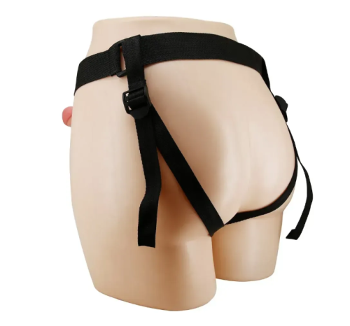 Ременной страпон реалистичный унисекс телесного цвета LYBAILE Pretty Love Mavis Harness Brief - 7