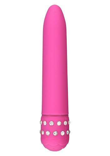 Вибратор для точки G украшен стразами розового цвета Toy Joy Diamond - 1
