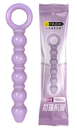 Анальні намисто фіолетового кольору Meleon Anal Beads - 1