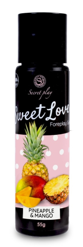 Оральний лубрикант на гліцериновій основі зі смаком ананасу та манго Secret Play Sweet Love Mango &amp;amp; Pineapple Gel 60 мл - 2