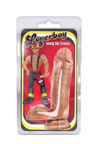 Фалоімітатор реалістичний на тілесний присосці Blush Loverboy Manny The Fireman довжина 228 мм - 1
