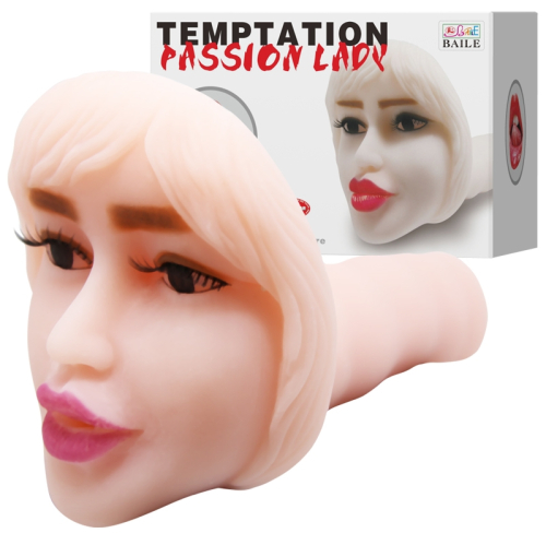 Мастурбатор ротик з вібрацією тілесного кольору з пультом ДУ LYBAILE BAILE TEMPTATION PASSION LADY - 1