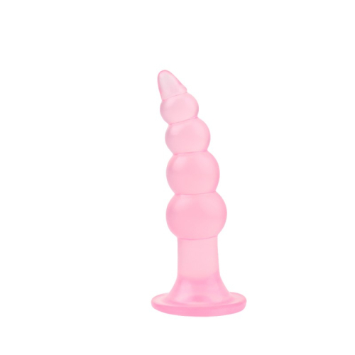 Анальный стимулятор на присоске розового цвета Chisa Bumpy Butt Plug - 2