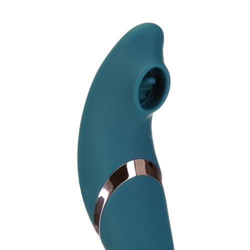 Вакуумний вібратор для стимуляції клітора та точки G зелений Swan The Monarch Swan Teal - 4