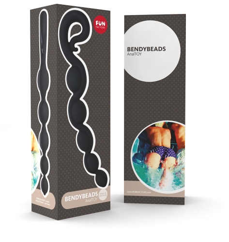 Анальні кульки Bendybeads Fun Factory чорні - 4