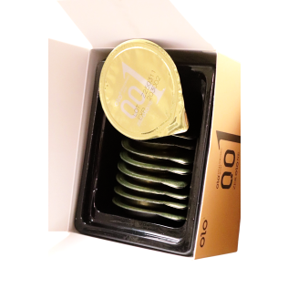 Презервативы с точками и ребрышками из ультратонкого латекса OLO Hyaluronic 1 штука