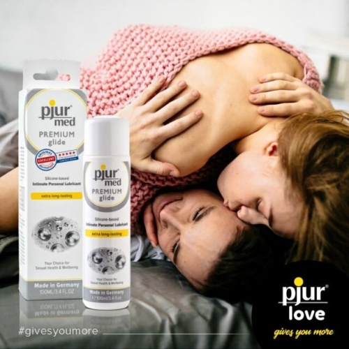 Лубрикант для ухода за телом и эротических игр на силиконовой основе Pjur Med Premium Glide 100 мл - 4