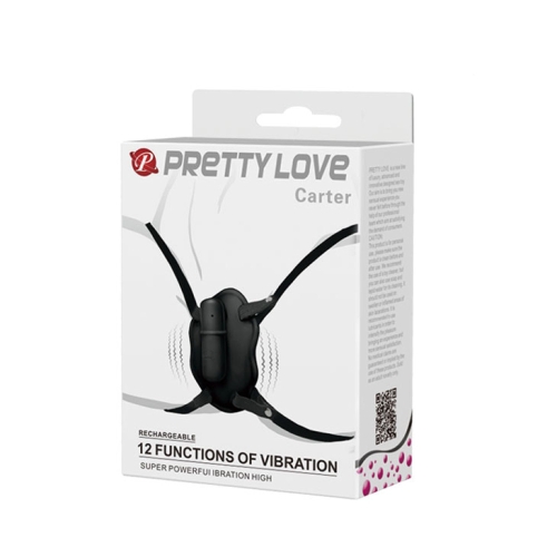 Вибротрусики Клиторальный стимулятор черный цвет LYBAILE Pretty Love - 2