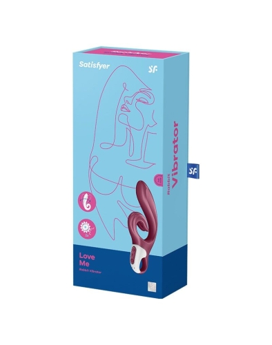 Вибратор с отростком для клитора красного цвета Satisfyer Love Me - 7