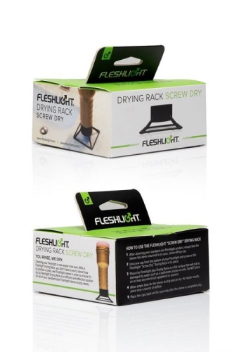 Подставка сушилка для мастурбаторов черного цвета Fleshlight Drying rack Screw Dry - 3