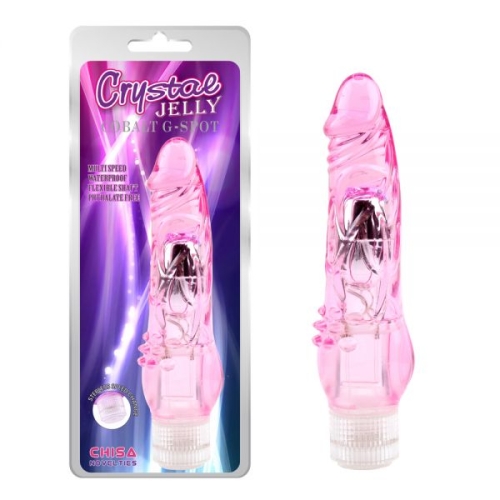 Вібратор реалістичний гелевий рожевого кольору Chisa Cobalt G Spot - 1