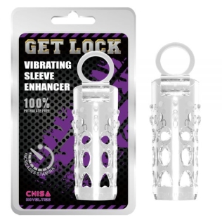 Вібронасадка на член із кільцем прозорого кольору Chisa Vibrating Sleeve Enhancer