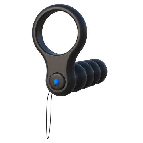 Вибронасадка на член для двойного проникновения черного цвета Pipedream C Ringz Remote Control Double Penetrator Dildo - 3