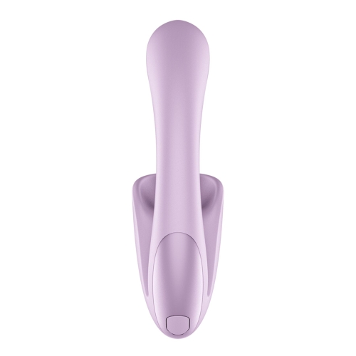 Вагінально-кліторальний вібратор із язичком бузковий Satisfyer Tongue Expert - 4