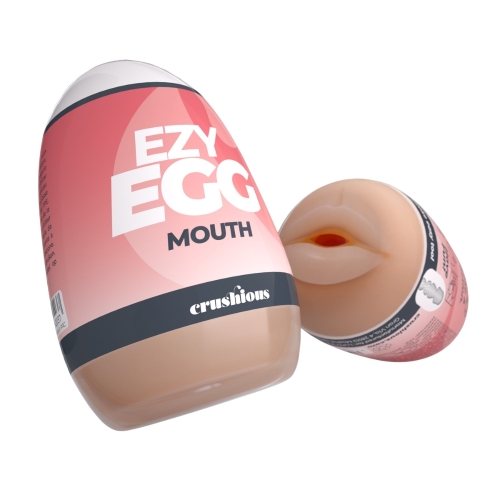 Мастурбатор у колбі яйце рот реалістичний тілесний CRUSHIOUS EZY EGG THE Mouth - 1