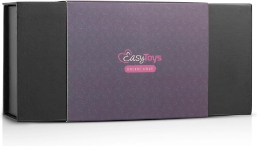 Ремінний страпон реалістичний силіконовий чорний Easytoys довжина 130 мм - 4