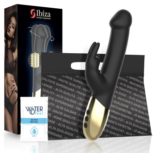 Анальная вибропробка из силикона с пультом ДУ Ibiza Remote Control Anal Plug Medium черного цвета