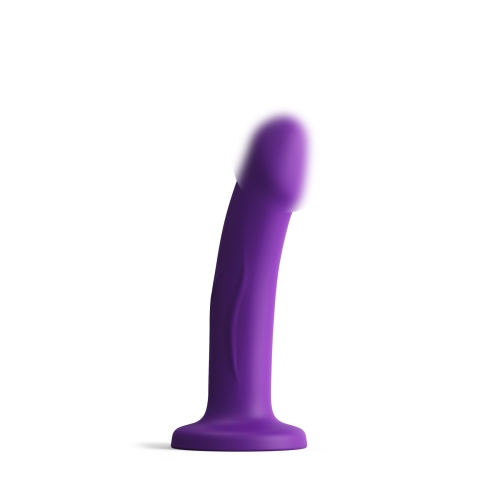 Насадка для страпона на присоске термоактивная силиконовая фиолетового цвета Dorcel Real Pleasure размер S - 1