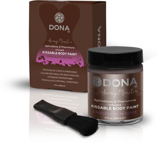 Фарба для тіла Dona Kissable Body Paint-CHOCOLATE mousse 59 мл - 2