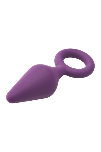 Анальная пробка с кольцом фиолетового цвета Dream Toys FLIRTS PULL PLUG - 4