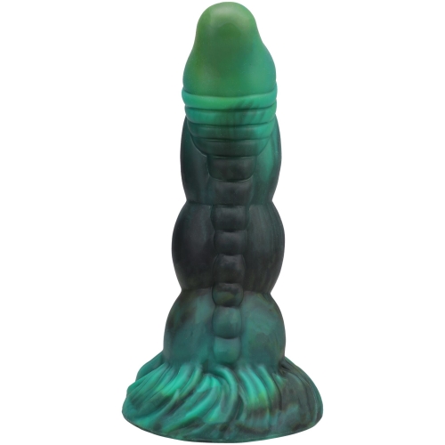 Фентезійний фалоімітатор на присосці зелений Doc Johnson Vac-U-Lock x Fantasy Fuckers Green Serpent - 4