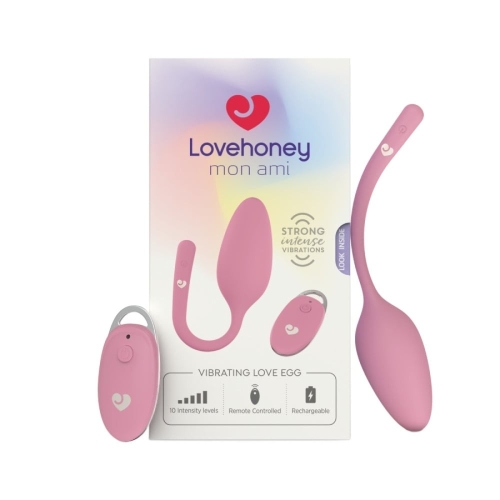 Віброяйце з пультом дистанційного керування рожеве Lovehoney Mon Ami - 3